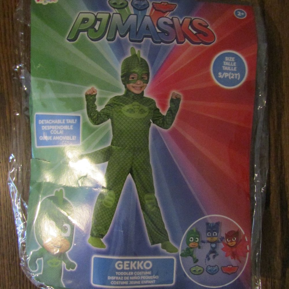 PJ Masks toddlers green Gekko halloween costume 2T